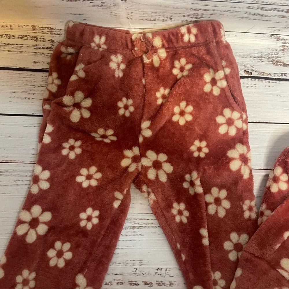 Emma & Ella Girls Cozy Floral Fleece‎ Hoodie & Jogger Set | Size 5